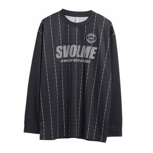 SVOLME スボルメ NT STRIPE FBロングシャツ サッカーシャツ 8213-19210-BLACK(ブラック)｜sports-farm