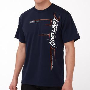 【ネコポス対応】NISHI(ニシ・スポーツ) アスリートプライドＴシャツ (NO LIMIT ATHLETE) ランニングTシャツ 2811A311-400(ネイビー)