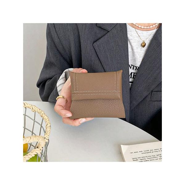 財布 ビンテージ ミニマリストスタイルの女性用財布、運転免許証＆コインポーチコンボ、2つ折りの可愛い...