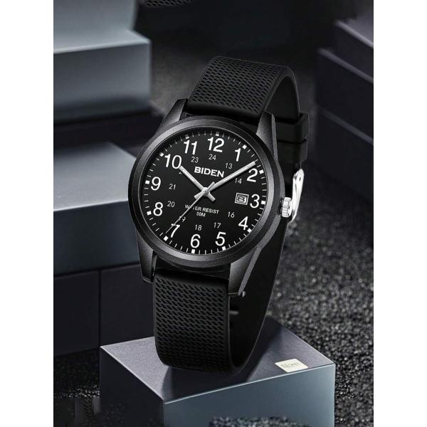 腕時計 メンズ クォーツ メンズ腕時計、ユニセックスファッション腕時計、見やすいデジタル発光ダイヤル...