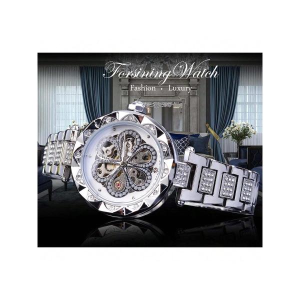 腕時計 レディース 機械式 トップブランドの高級レディース腕時計、ファッションダイヤモンド女性用腕時...