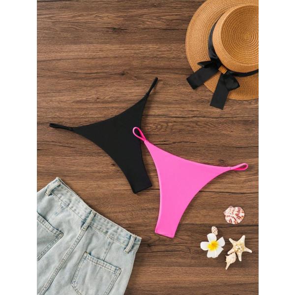 レディース 水着 ボトムス サマービーチ ソリッド カラー ビキニボトム、三角形スイムウェア