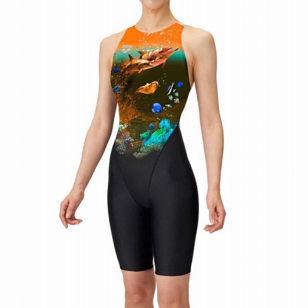 【30%OFF】アリーナ 競泳水着 AS5SRC67L BKOR サイズ女M レーシングワンピースス...