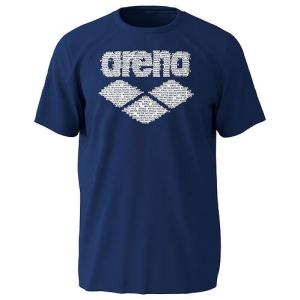 【特別価格・40%OFF】アリーナ Tシャツ AMUOJA60 NVY サイズ男性用M ビッグロゴ