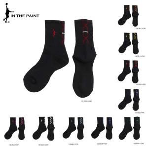 メール便OK スタンダードパネルソックス PANEL SOCKS 定番ソックス ブラック 靴下 インザペイント IN THE PAINT ITP19332B