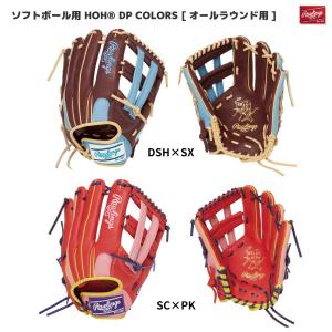 ソフトボールグローブ HOH DP COLORS S65 オールラウンド ローリングス Rawlings GS4FHDS65