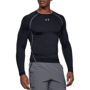 UAヒートギアアーマー ロングスリーブ メンズ 1358549 Black / / Steel MD