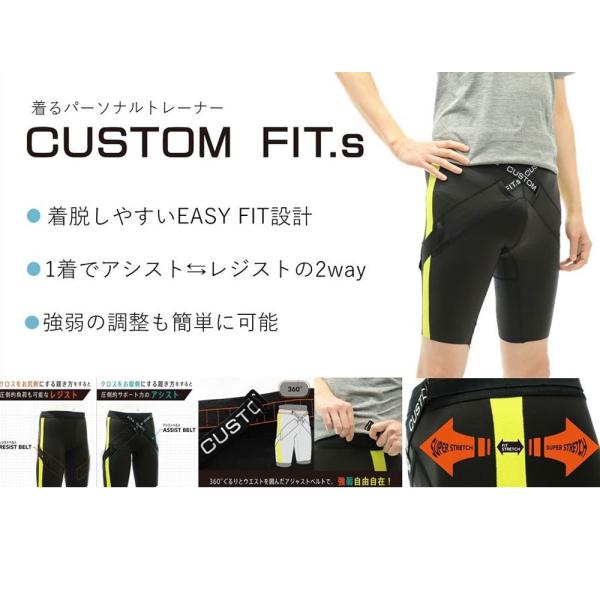 メール便OK CUSTOM FIT.ｓ スポーツインナー 着るサポーター 筋トレ 腰痛予防 □ノーブ...