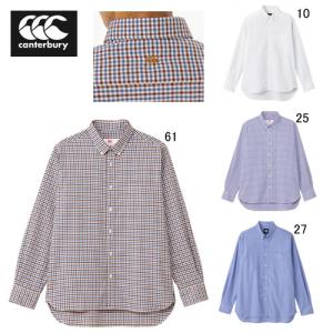 カンタベリー 長袖 ワイシャツ メンズ canterbury ロングスリーブ ストレッチ ボタンダウン シャツ ラグビー スポーツ カジュアル RA424621 アウトレット セール