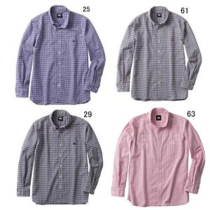 長袖 ワイシャツ メンズ カンタベリー CANTERBURY ロングスリーブ ストレッチ ギンガムチェックシャツ ラグビー 襟付 ウェア セール RA47582