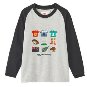 カンタベリー キッズ 長袖 Tシャツ CANTERBURY キウィ ロングスリーブ ティー ラグビー...