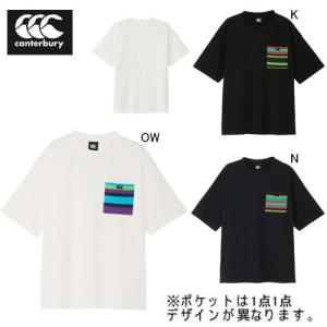 カンタベリー 半袖 Tシャツ 限定モデル メンズ canterbury ストライプ ポケット ティー ラグビー スポーツ カジュアル ウェア RSU32601 2026春夏 NEW セール