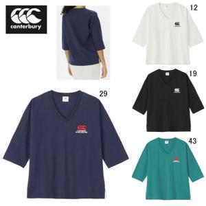レディス 七分袖 カンタベリー CANTERBURY ウィメンズ 3/4スリーブ ブイネック ヘビーティ ラグビー スポーツ カジュアル 婦人服 アウトレット セール WA425204