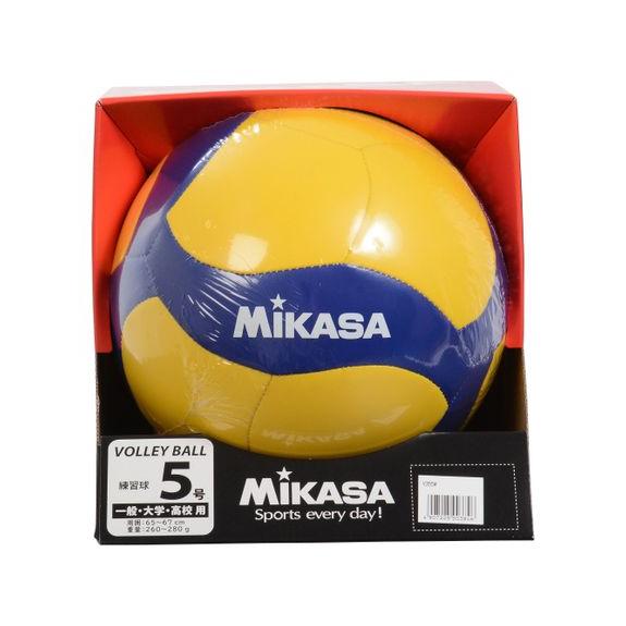 ミカサ MIKASA バレー5号 レクリエーション 縫い 黄/青 ボール 5号球