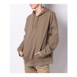 Alpine DESIGN アルパインデザイン ヘビーコットン ロングスリーブパーカー ADM-F20-014-009 BGE トレッキング アウトドア 長袖Tシャツ メンズ ベージュ...