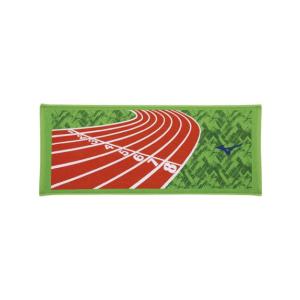 MIZUNO ミズノ 今治製:陸上部フェイスタオル箱入り 32JY112200 スポーツアクセサリー スポーツタオル オレンジxグリーン セール