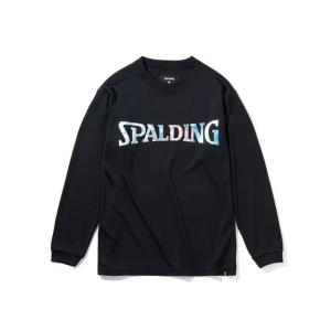 SPALDING スポルディング ジュニアロングスリーブTシャツ ホログラムロゴ SJT211700 バスケットボール ジュニア 長袖Tシャツ ジュニア BLK