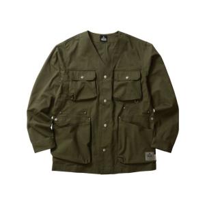 タラスブルバ TARAS BOULBA ファイアシールド ノーカラージャケット トレッキング アウトドア 厚手ジャケット メンズ カーキ TBM-S22-014-003 KHK