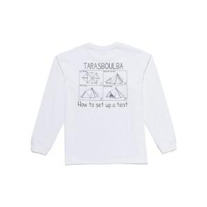 タラスブルバ TARAS BOULBA ヘビーコットンロングTシャツ トレッキング アウトドア 長袖Tシャツ メンズ ホワイト TBM-F22-014-045 WHT