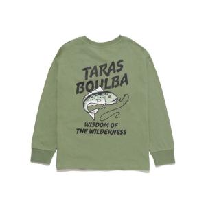 タラスブルバ TARAS BOULBA ジュニア ヘビーコットン防蚊ロングTシャツ魚 トレッキング アウトドア 長袖Tシャツ ジュニア カーキ TBJ-F22-014-125 KHK