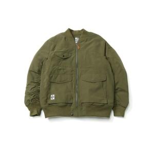 チャムス CHUMS Camping Bomber Boa Jacket キャンピング ボンバー ボア ジャケット トレッキング アウトドア 薄手ジャケット KHAKI CH04-1321-M022
