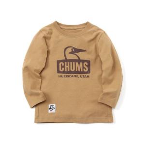 チャムス CHUMS Tシャツ 長袖 ジュニア キッズブービーフェイスロングスリーブTシャツ Kid's Booby Face L/S T-Shirt CH21-1207 Beige*Brown