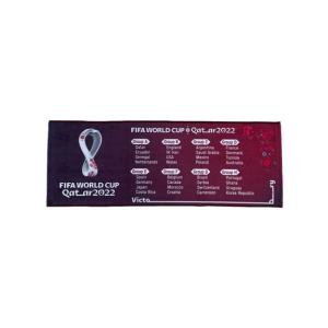 FIFA World Cup Qatar 2022 公式ライセンス商品フェイスタオル サッカー ワールドカップ RED MS22590