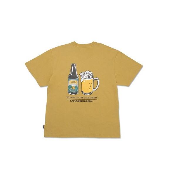 タラスブルバ TARAS BOULBA コットン天竺 プリントＴシャツ ビールジョッキ トップス T...