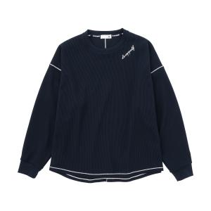 ルコックスポルティフ le coq sportif ヘランカワッフル 長袖Tシャツ レディーススポーツウェア 長袖Tシャツ レディース NV QMWWJB04 NV 送料無料｜sportsauthority