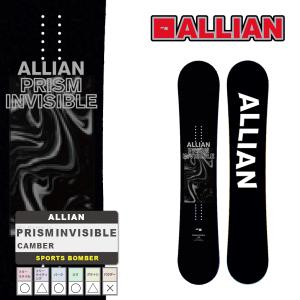 日本正規品 スノーボード 板 アライアン 23-24 ALLIAN PRISM INVISIBLE Camber MEN'S プリズム インビジブル キャンバー メンズ 男性 SNOWBOARD｜sports bomber