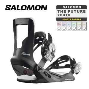 日本正規品 スノーボード ビンディング サロモン フューチャー 23-24 SALOMON THE FUTURE Black White YOUTH KID'S バインディング キッズ 2024 スノボー｜sportsbomber