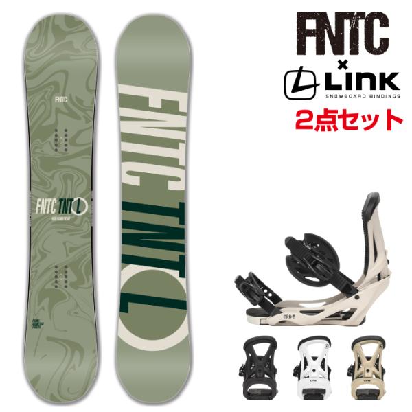 日本正規品 スノーボード ビンディング 2点セット エフエヌティーシー FNTC TNT L Gre...
