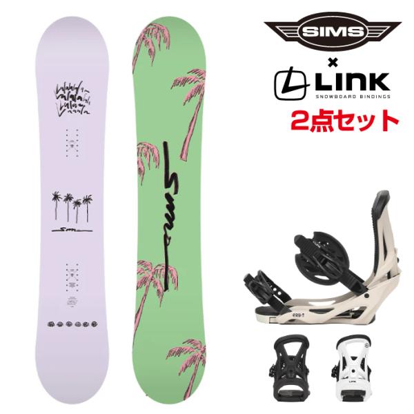 日本正規品 スノーボード ビンディング 2点セット シムス SIMS SALT Purple - L...