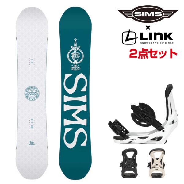 日本正規品 スノーボード ビンディング 2点セット シムス SIMS JOKER White - L...