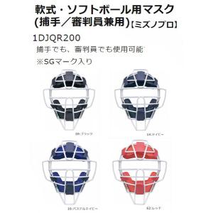 軟式・ソフトボール用マスク　捕手・審判員兼用　ミズノ　1DJQD200｜sportsguide