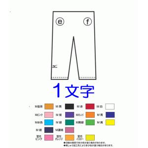 柔道衣パンツ・個人名刺繍1文字　製品刺繍　金・銀以外　 ミズノ　新規購入者限定