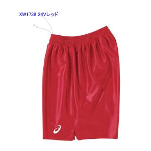 BIGパンツ　Vレッド　アシックス　XW1738　バレーボールゲームパンツ　男性用参考股下寸法：Lサイズ約15cm｜sportsguide