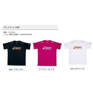 プリントTシャツHS（バックプリント無し）　半袖　XW643N　メンズサイズ　アシックス　現品限り｜sportsguide