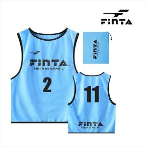 お取り寄せ フィンタ ビブス10枚セット  ジュニア（2〜11番号付） サックス｜sportshoprio