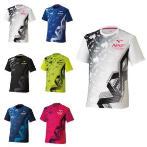 【メール便配送のみ送料無料】mizuno ミズノ テニスウエア 『 N-XT　半袖Tシャツ　昇華プリント　ラケットスポーツ 』＜62JA1Z13＞｜sportsinfinity