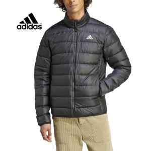 アディダス adidas メンズ アウタートップス ロゴ ファッション ウエア エッセンシャルズ ライトダウンジャケット HZ5730 黒｜sportsivy