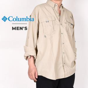 コロンビア columbia メンズ シャツ カジュアル アウトドア フィッシングシャツ トップス UVカット バハマ2ロングスリーブシャツ FM7048 160｜sportsivy