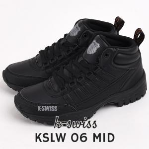 ケースイス k-swiss スニーカー メンズ カジュアル シューズ 靴 ファッション KSLW 06 MID 36102102 黒｜sportsivy