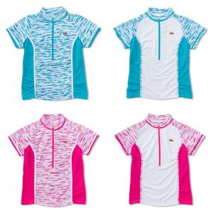 エレッセ Ellesse テニスウェア レディース ショートスリーブクールドットジップアップ EW09120 2019SS｜sportsjapan