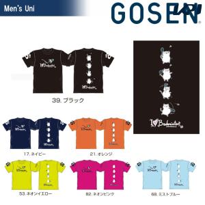 ゴーセン GOSEN バドミントンウェア  2020春企画限定Tシャツ ぽちゃ猫 BADMINTON 四コマ 半袖 NPT25 2020SS  『即日出荷』｜sportsjapan