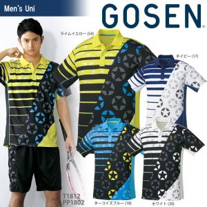 ゴーセン GOSEN テニスウェア ユニセックス 星柄ゲームシャツ T1812 2018SS｜sportsjapan