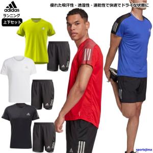 アディダス ジャージ 上下 メンズ ランニング Tシャツ 半袖 + ハーフ IPF29 IPZ40 5カラー 上下セット トレーニングウェア 吸汗速乾 セットアップ