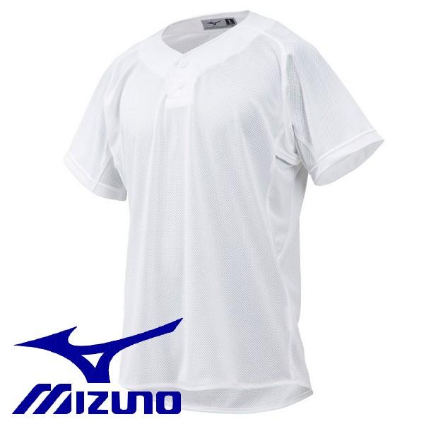 ミズノ 野球 ユニフォーム シャツ 上 セミハーフボタン ウェア MIZUNO