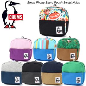 チャムス スマートフォンスタンドポーチスウェットナイロン CH60-3734 CHUMS Smart Phone Stand Pouch Sweat Nylon 小物ポーチ  スマ―トフォンスタンド｜sportsparadise