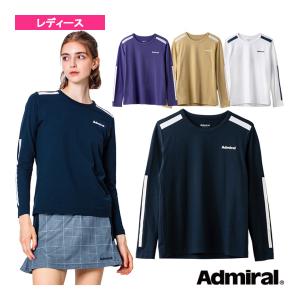 アドミラル『Admiral』 テニス・バドミントンウェア『レディース』  バイカラーラインプリント ロングスリーブTシャツ/レディース『ATLA345』｜sportsplaza